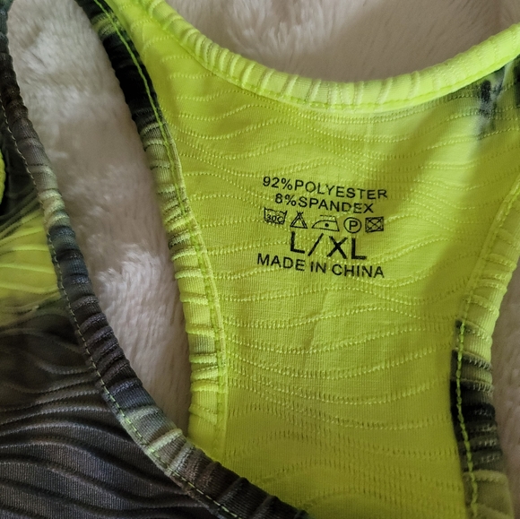 Neon Black Sports Bra - Picture 3 of 3